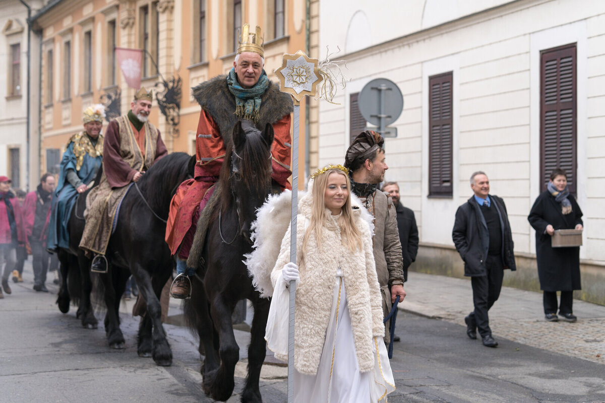 Tříkrálová jízda historickou částí Olomouce Foto Pavel Langer