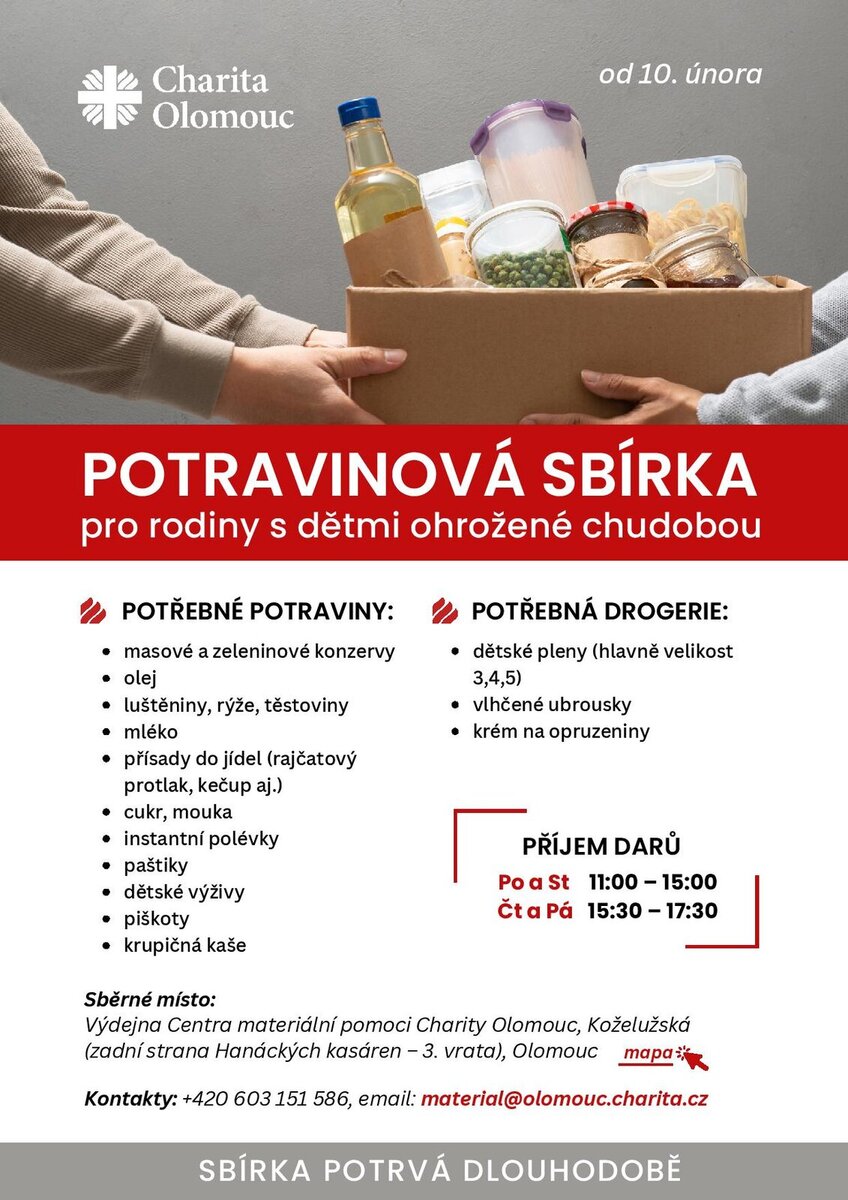  Potravinová sbírka pro rodiny a děti ohrožené chudobou