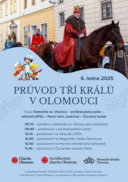 Průvod tří králů v Olomouci