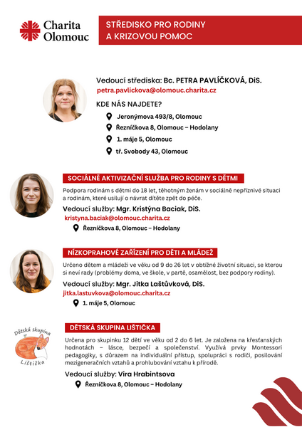 Středisko pro rodiny a krizovou pomoc Středisko pro rodiny a krizovou pomoc